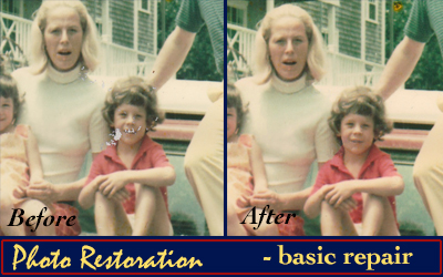 Before and after photo restoration