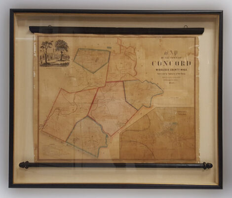 Antique Concord Map Scroll